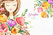 Springtime. Watercolor collection, an Illustration by OctopusArtis (Thumbnail 5 of 8)