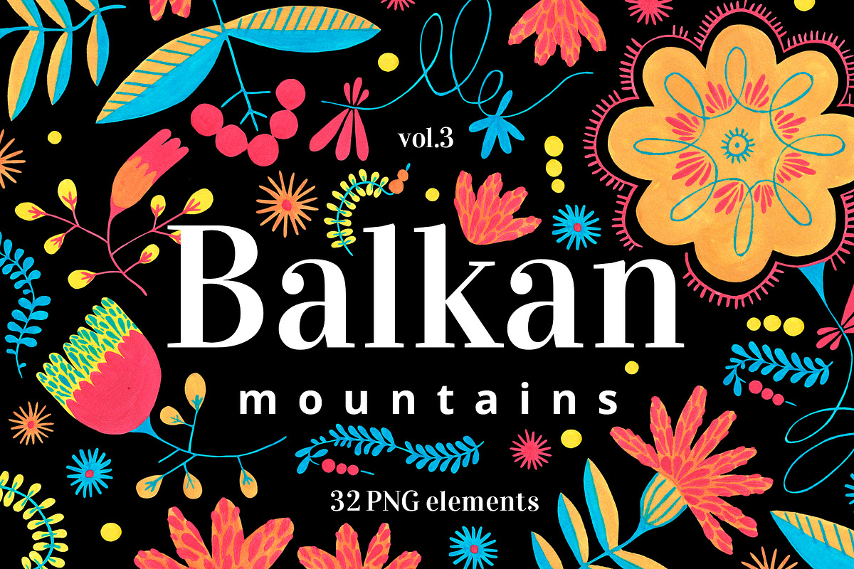 Hand-painted folk gouache pattern, a Decorative Illustration by Folkheart (Photo 1 of 11)