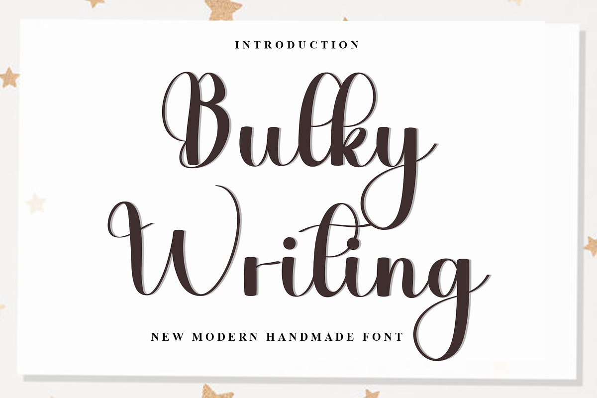 Bulky Writing, a Font by InermediaSTUDIO (Photo 1 of 8)