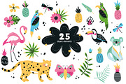 Jungle set with patterns and clipart, a Pattern Graphic by narinadraban (Thumbnail 2 of 6)