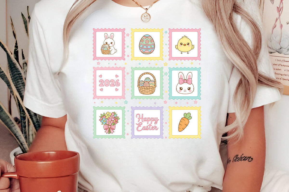 Easter Postage Stamp Sublimation, an Illustration by Libby Wishes (Photo 5 of 6)