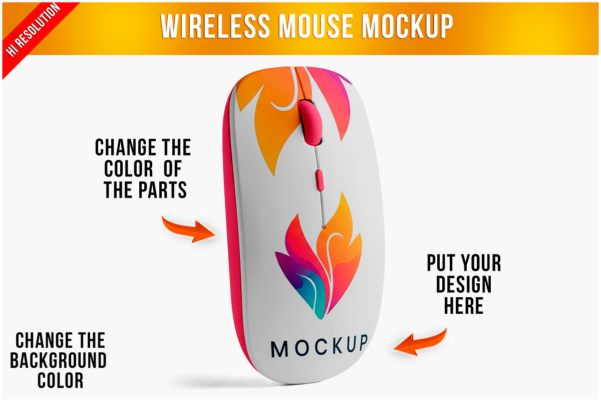 Wireless Mouse PSD, a Product Mockup by Bruno's Shop (Photo 1 of 3)