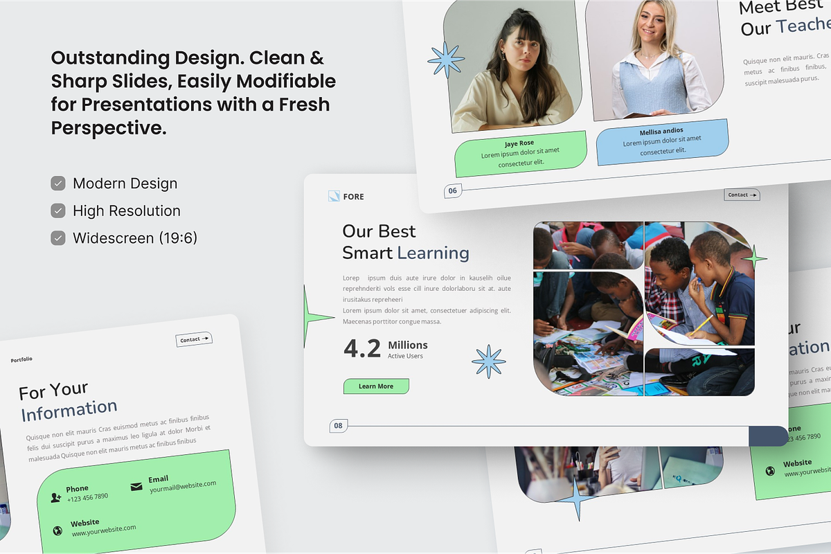 Kids Education Google Slide, a Presentation Template by SquidPixey (Photo 2 of 6)