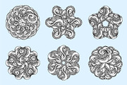 Black and white tentacle mandalas se, an Animal Illustration by Graphic Magic (Thumbnail 2 of 2)