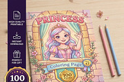 Magical Princess Coloring Book Vol47, a Person Illustration by ikarifq shop (Thumbnail 1 of 7)