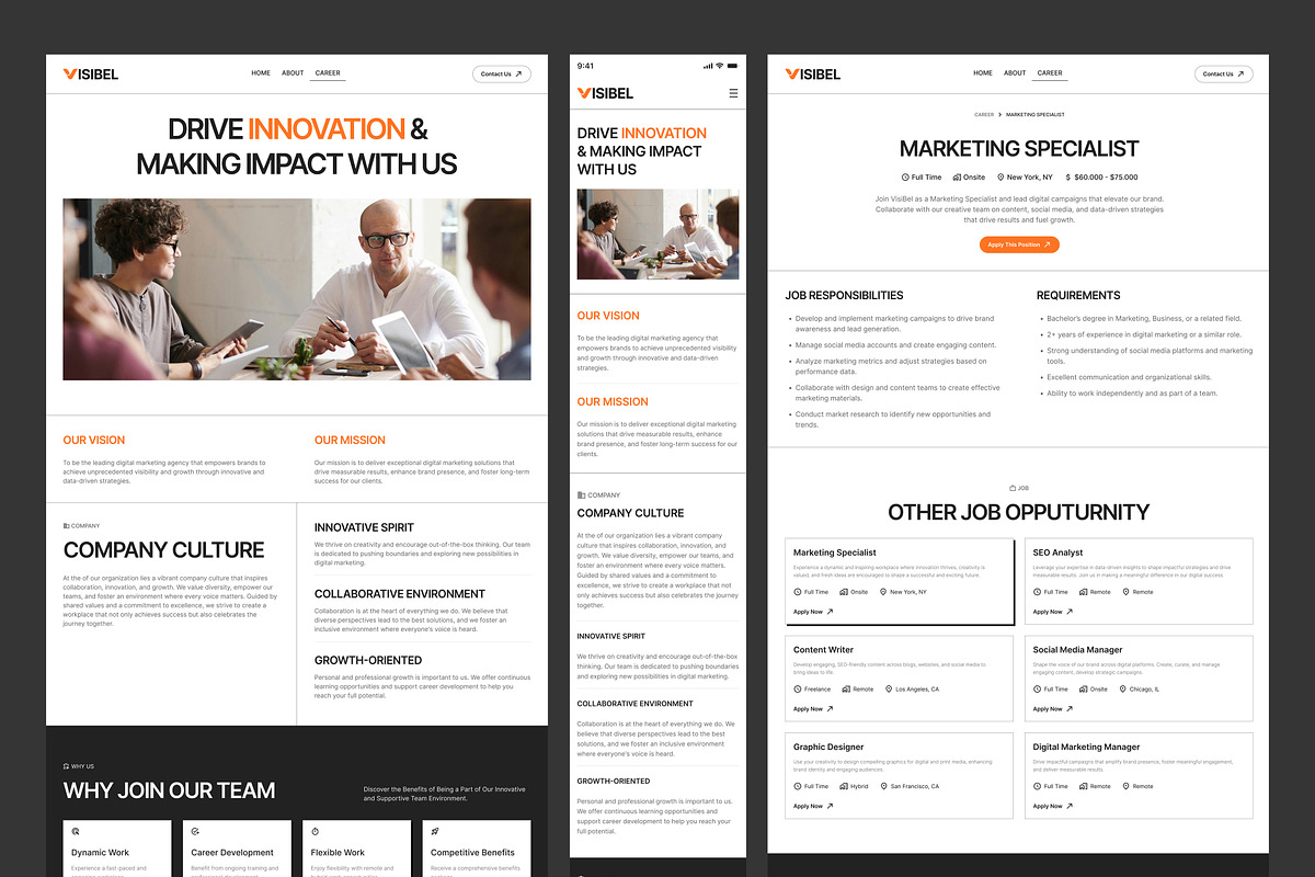 VisiBel - Digital Marketing Website, an UI Kit Template by peterdraw (Photo 4 of 7)