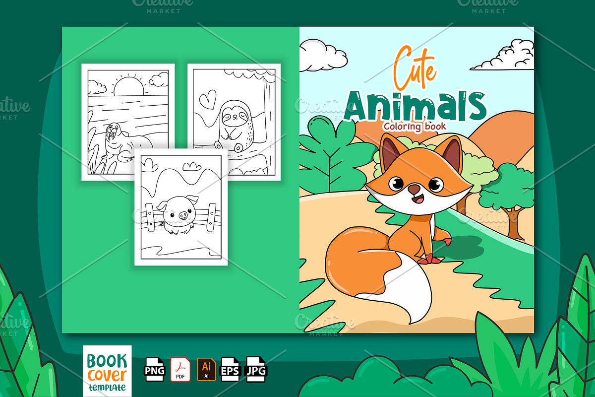 Cute Animals Coloring Book for Kids, an Animal Illustration by MK.CreativeHub (Photo 3 of 3)