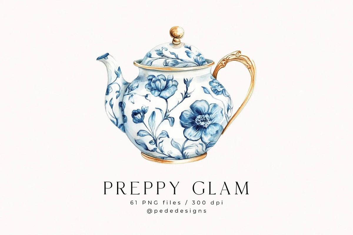 Preppy Glam, a Decorative Illustration by PeDe Designs (Photo 3 of 12)
