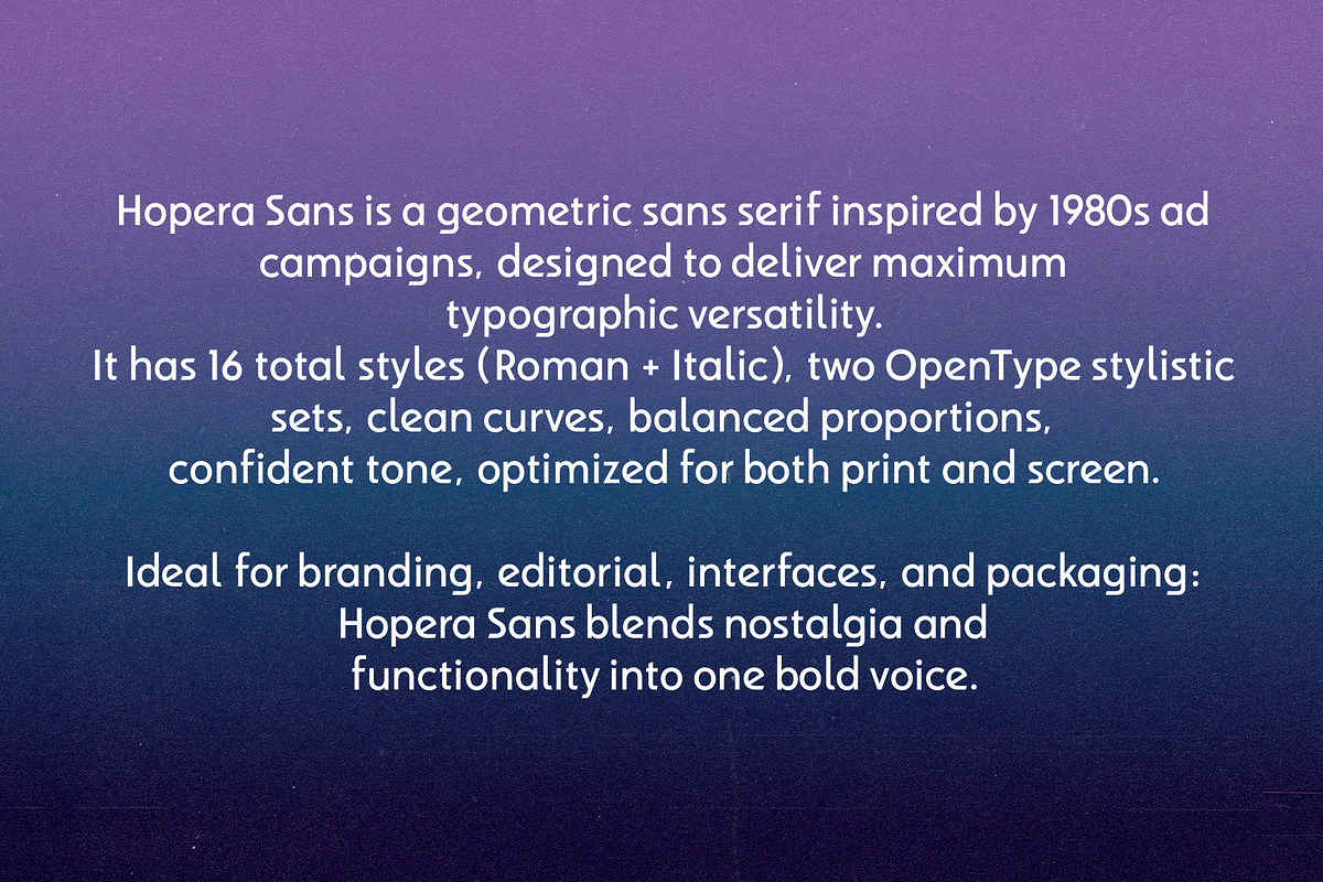 Hopera Sans - Geometric Font, a Sans Serif Font by ManuelRosin (Photo 7 of 12)