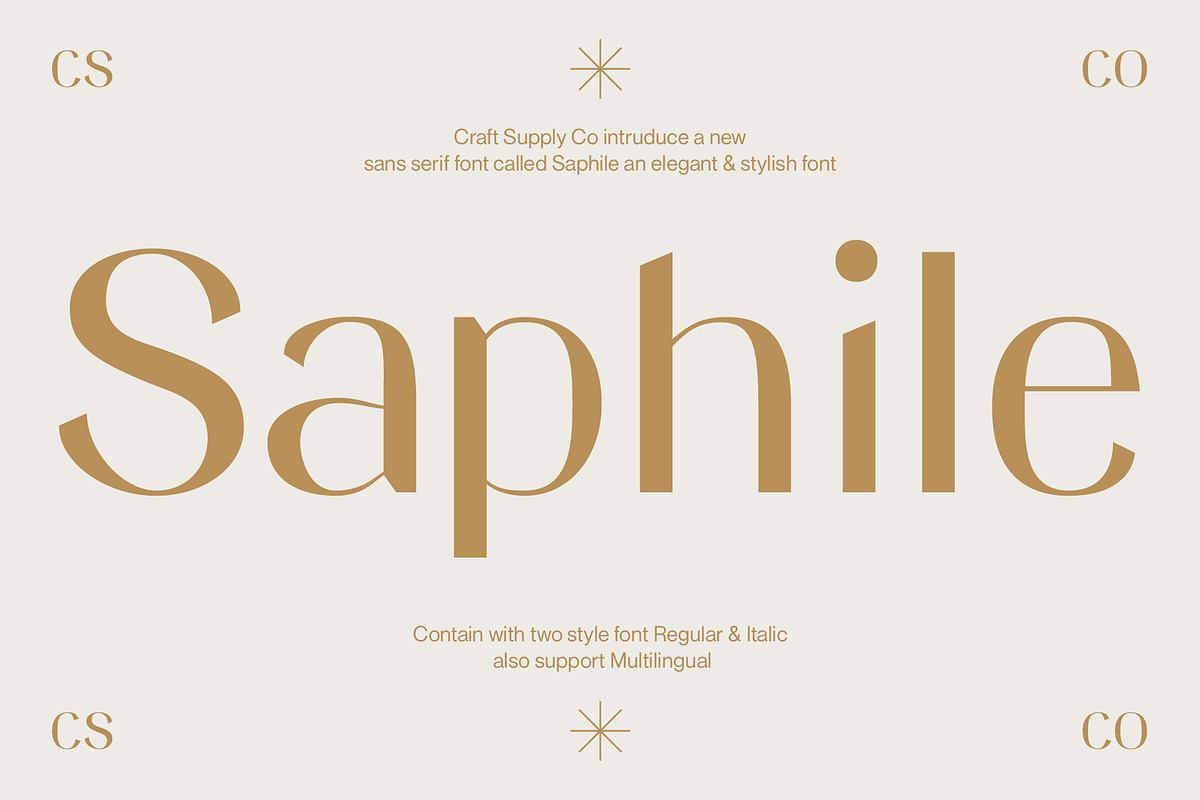 Saphile – Elegant Sans Serif, a Sans Serif Font by Craft Supply Co. (Photo 1 of 8)