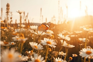 Butterfly Field Chamomile Plant