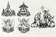 Christmas Scenes SVG Graphics, a Seasonal Illustration by DENIDigitalArtSudio (Thumbnail 5 of 8)