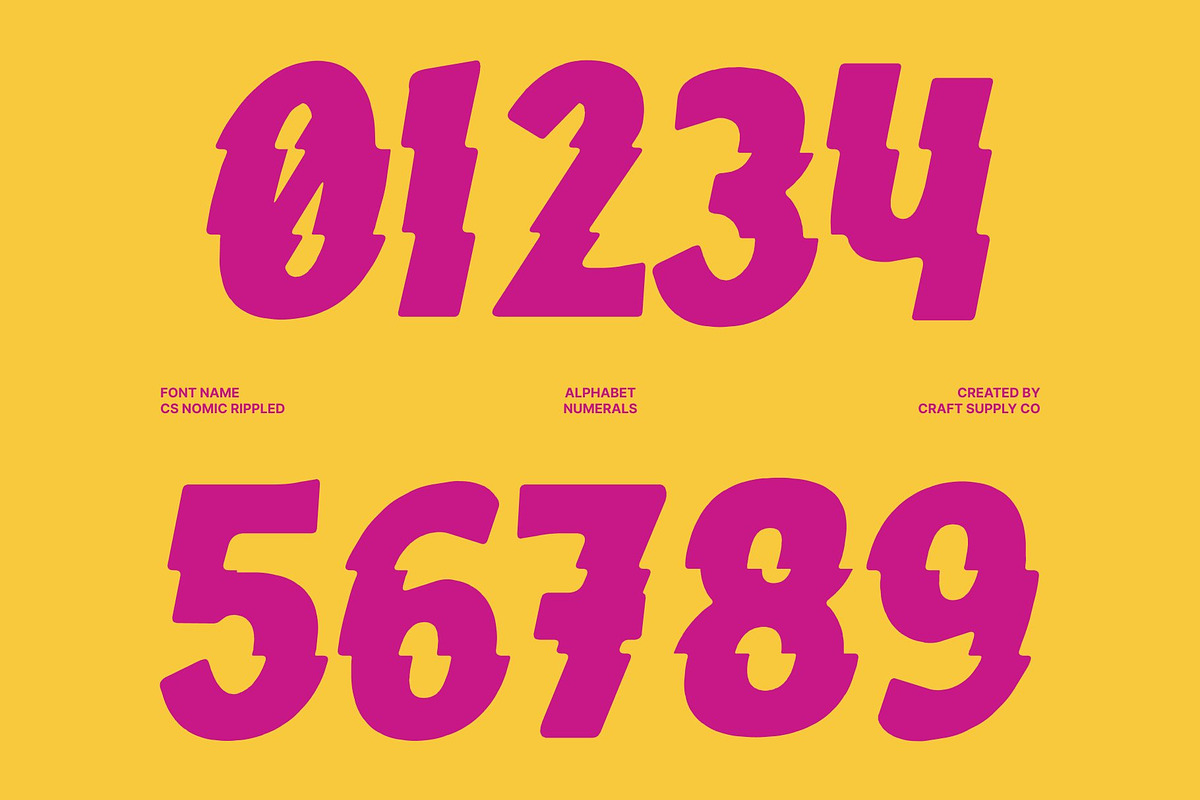 CS Nomic Rippled, a Sans Serif Font by Craft Supply Co. (Photo 4 of 8)