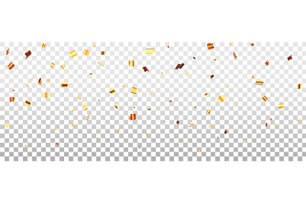3D party gold confetti on, an Illustration by Abscent