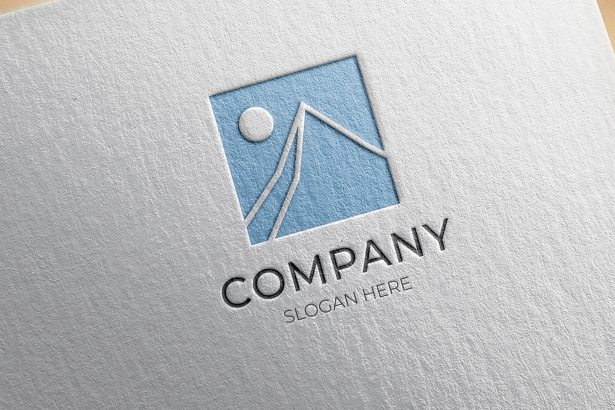 Modern minimalist mountain logo, a Branding & Logo Template by Medianeka (Photo 3 of 3)