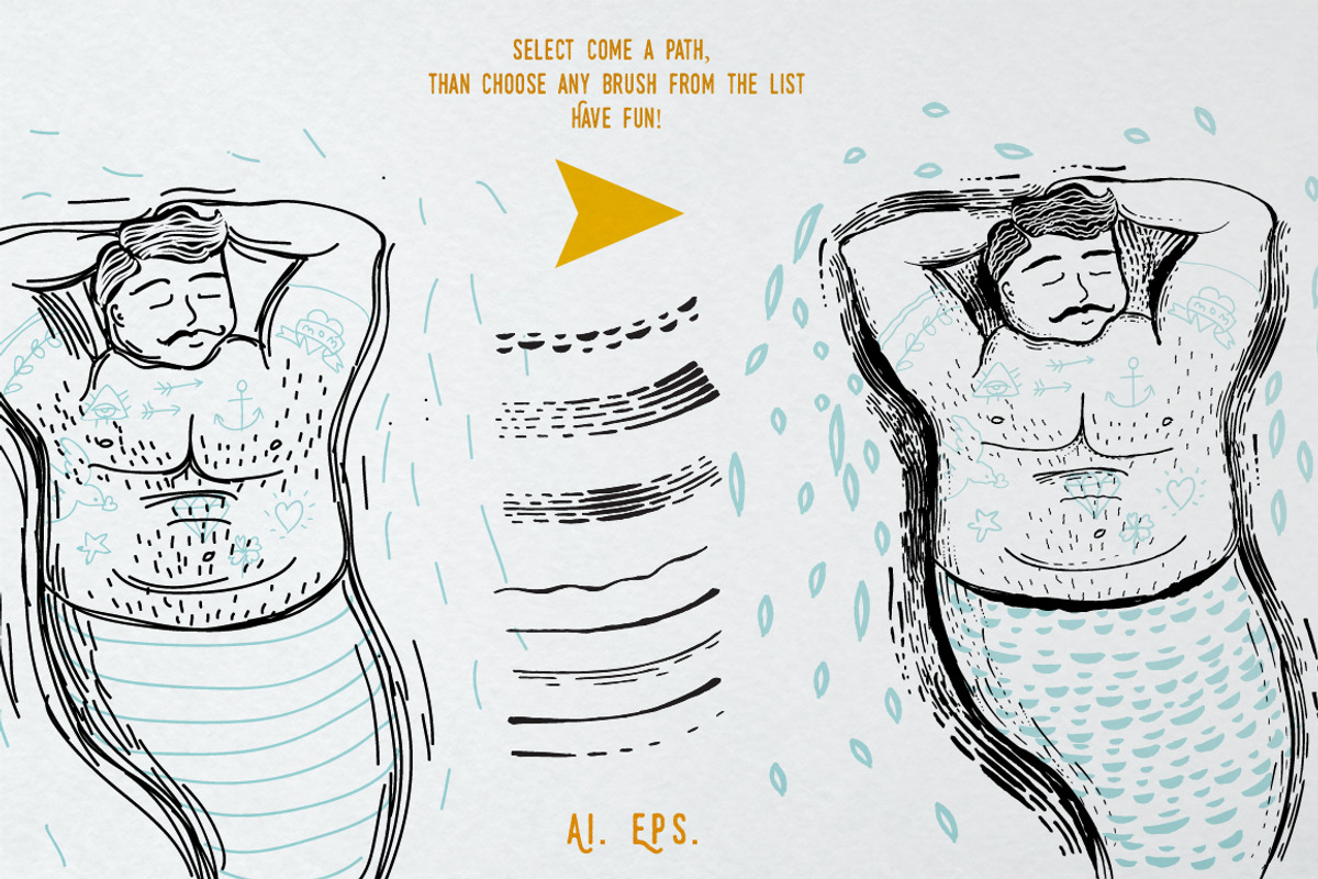 Ink Pen Brush vector, a Brush Add-On by ZiziMarket (Photo 3 of 3)