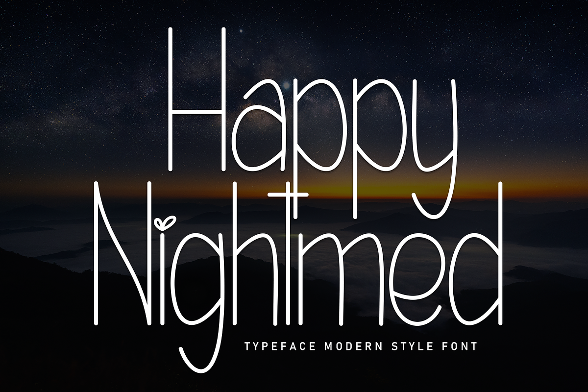 Happy Nightmed | Script Font, a Script Font by Scratchones (Photo 1 of 8)