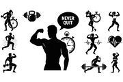 Ultimate Fitness Gym Vector Bundle, an Illustration by Creativeshirt (Thumbnail 16 of 51)