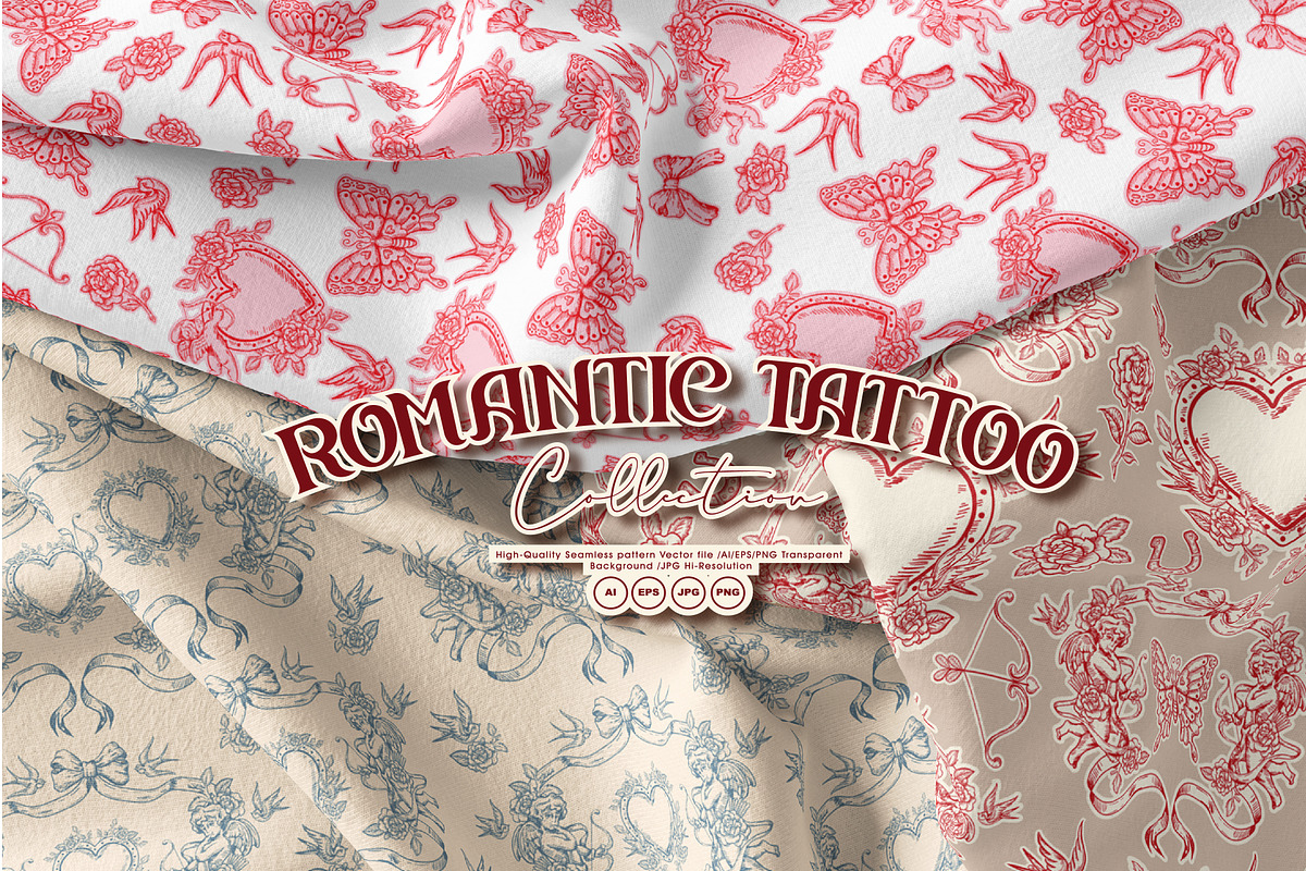 Romantic Tattoo, a Pattern Graphic by MSNTY STUDIOX (Photo 2 of 24)