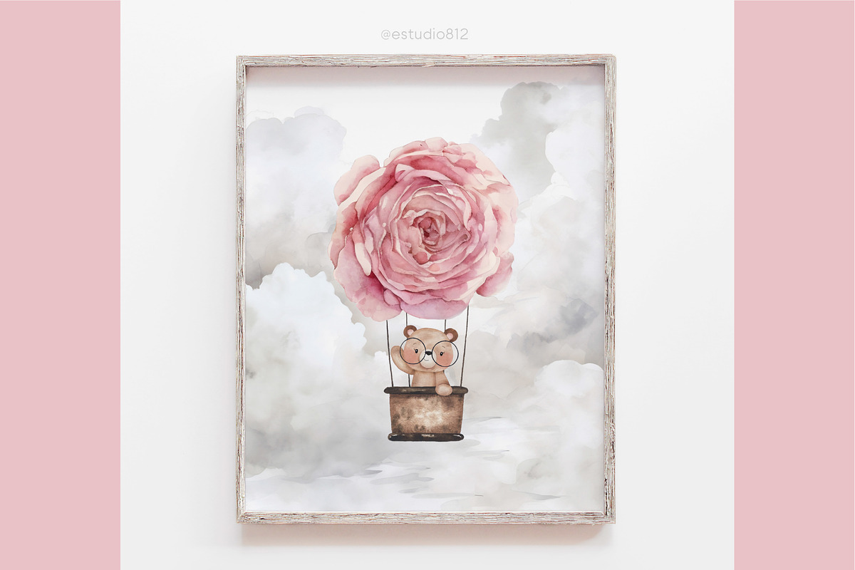Little bear watercolor set, an Animal Illustration by Estudio 812 (Photo 4 of 7)