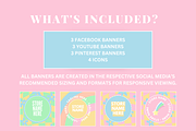 Cute Social Media Banners + Icons, a Social Media Template by SunshineStudioBoutique (Thumbnail 3 of 9)