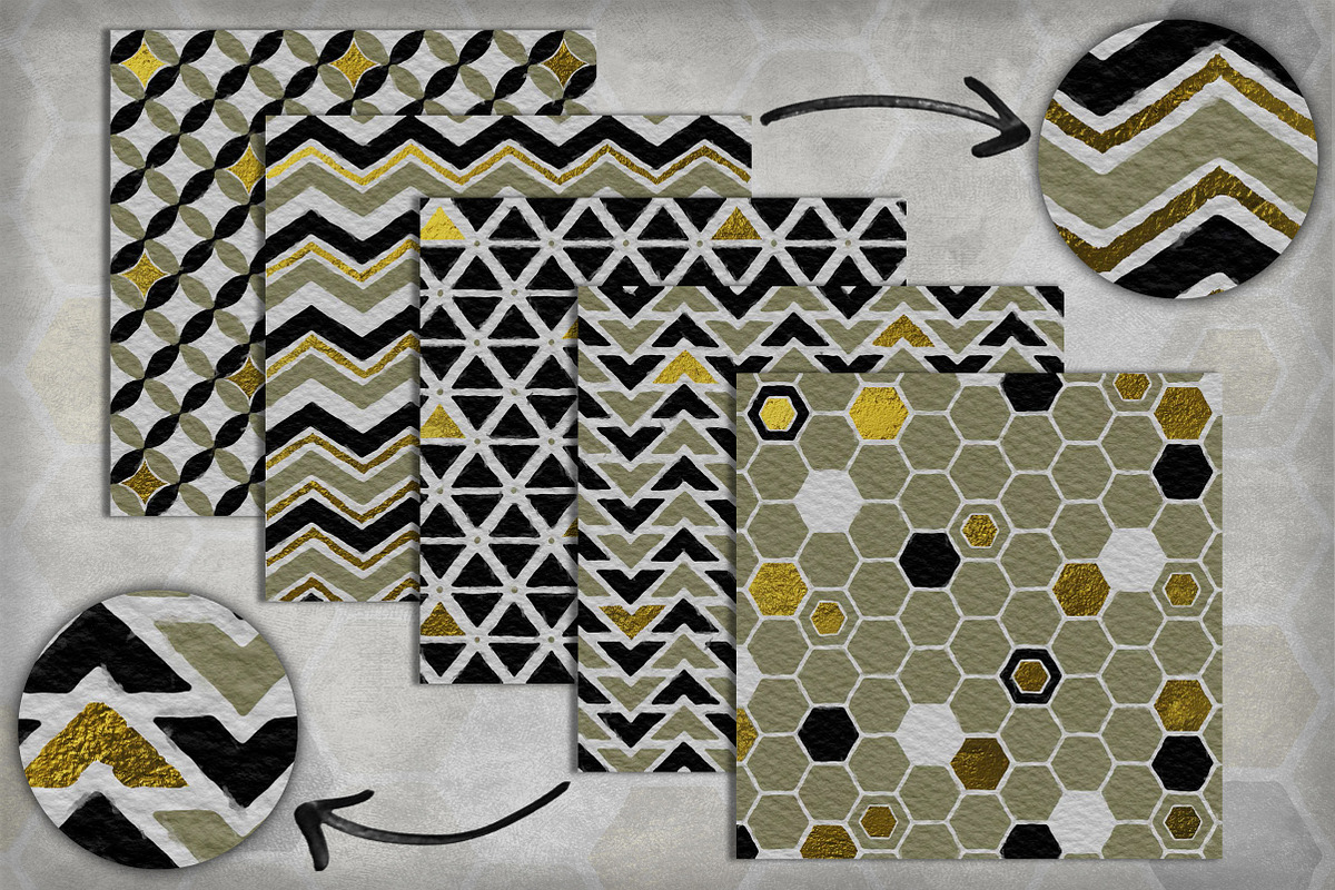 Olive Geometric Pack preview 3