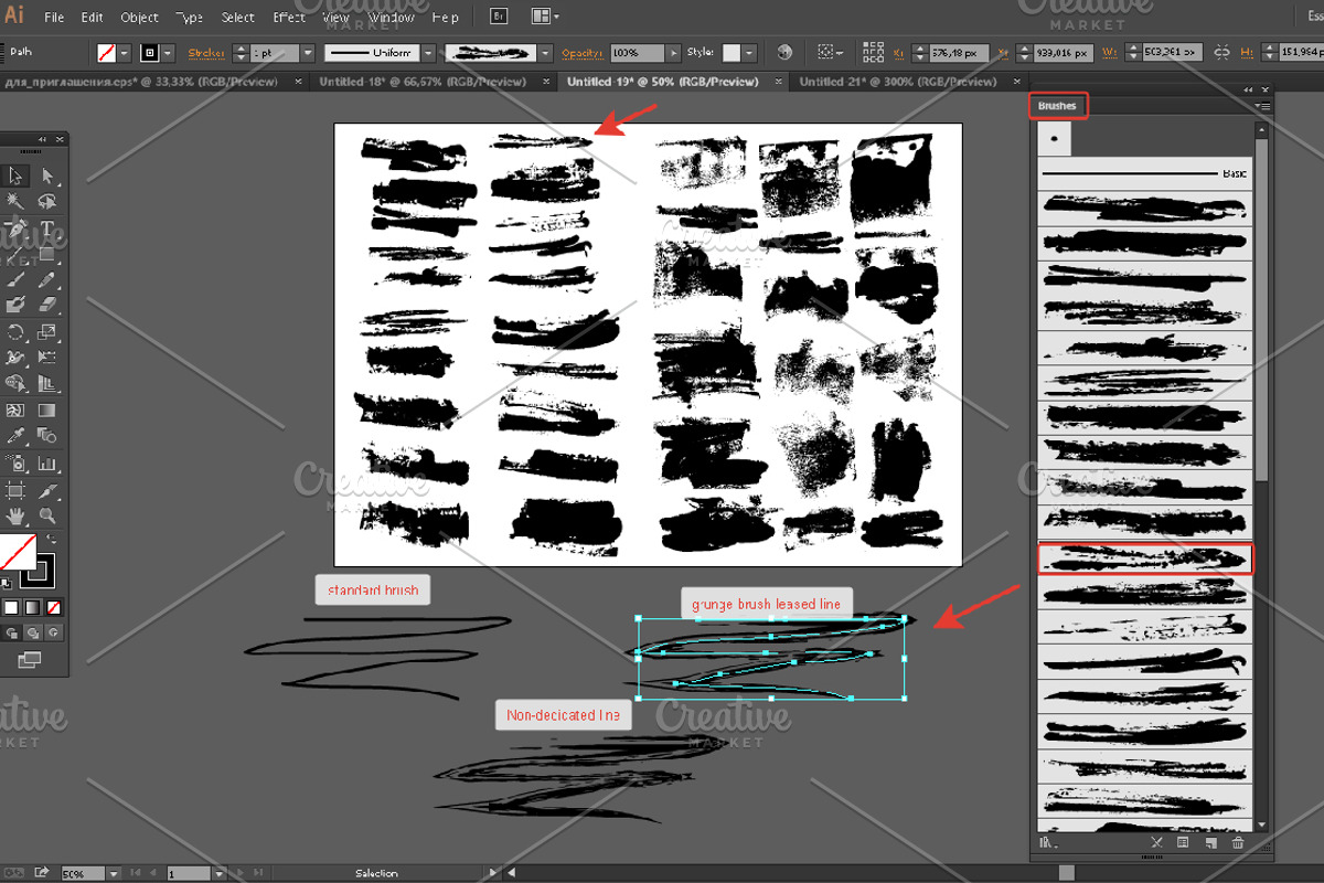 Superpack: 91 ink brushes. preview 3
