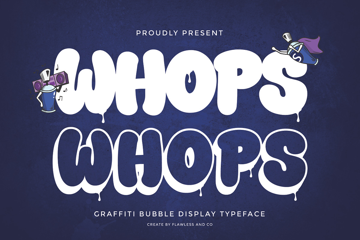 Whops - Graffiti Bubble Font, a Font by Flawless And Co (Photo 1 of 10)