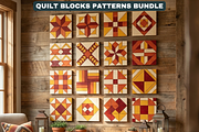 Geometric Barn Quilt Block Patterns, a Pattern Graphic by AtacanDigital (Thumbnail 14 of 19)