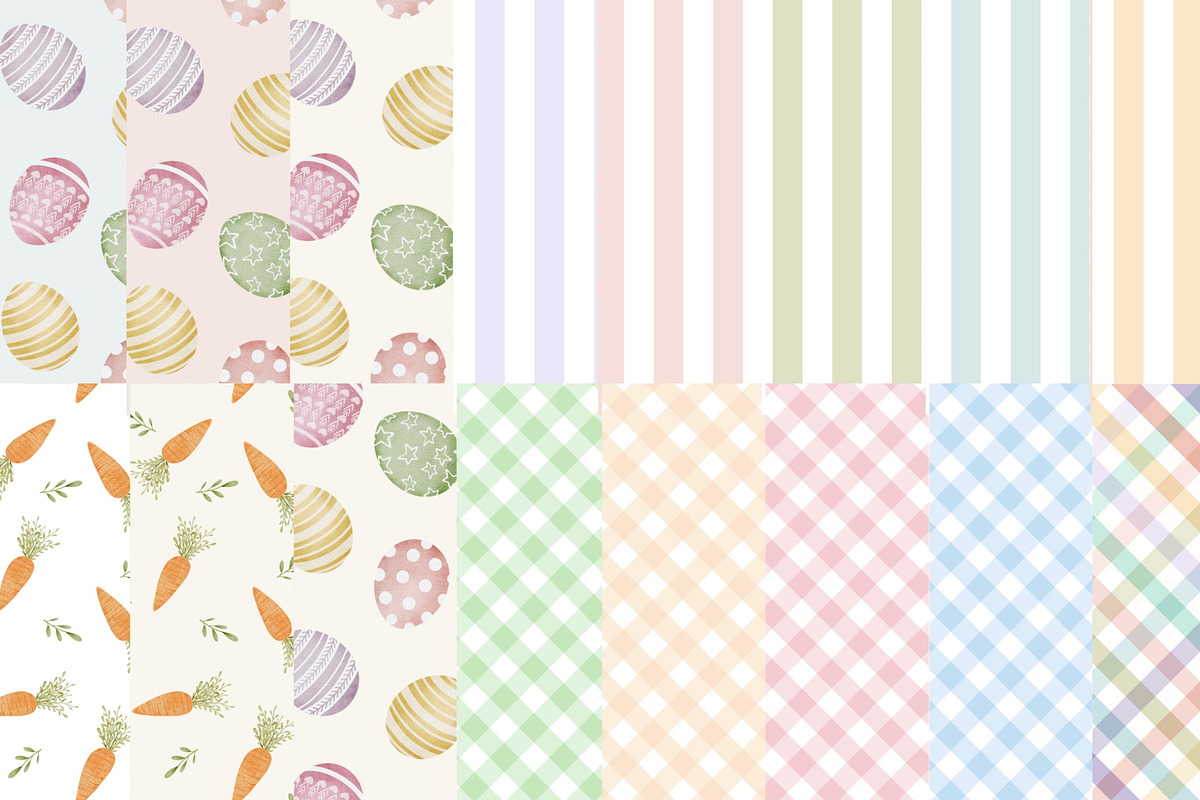 Easter garden Watercolor Clipart, an Illustration by Estúdio Lin (Photo 4 of 7)