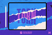 Torn Paper Procreate Brushes, a Brush Add-On by Tim Hankins Design (Thumbnail 1 of 7)