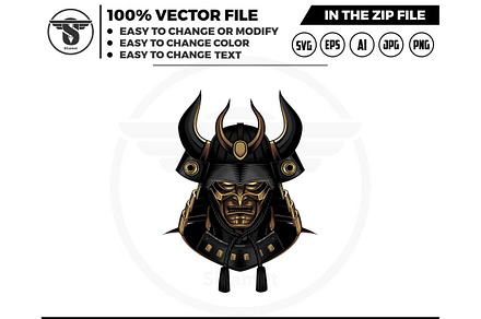 samurai mask  illustrations