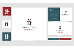 Space Team Logo Design With Editable