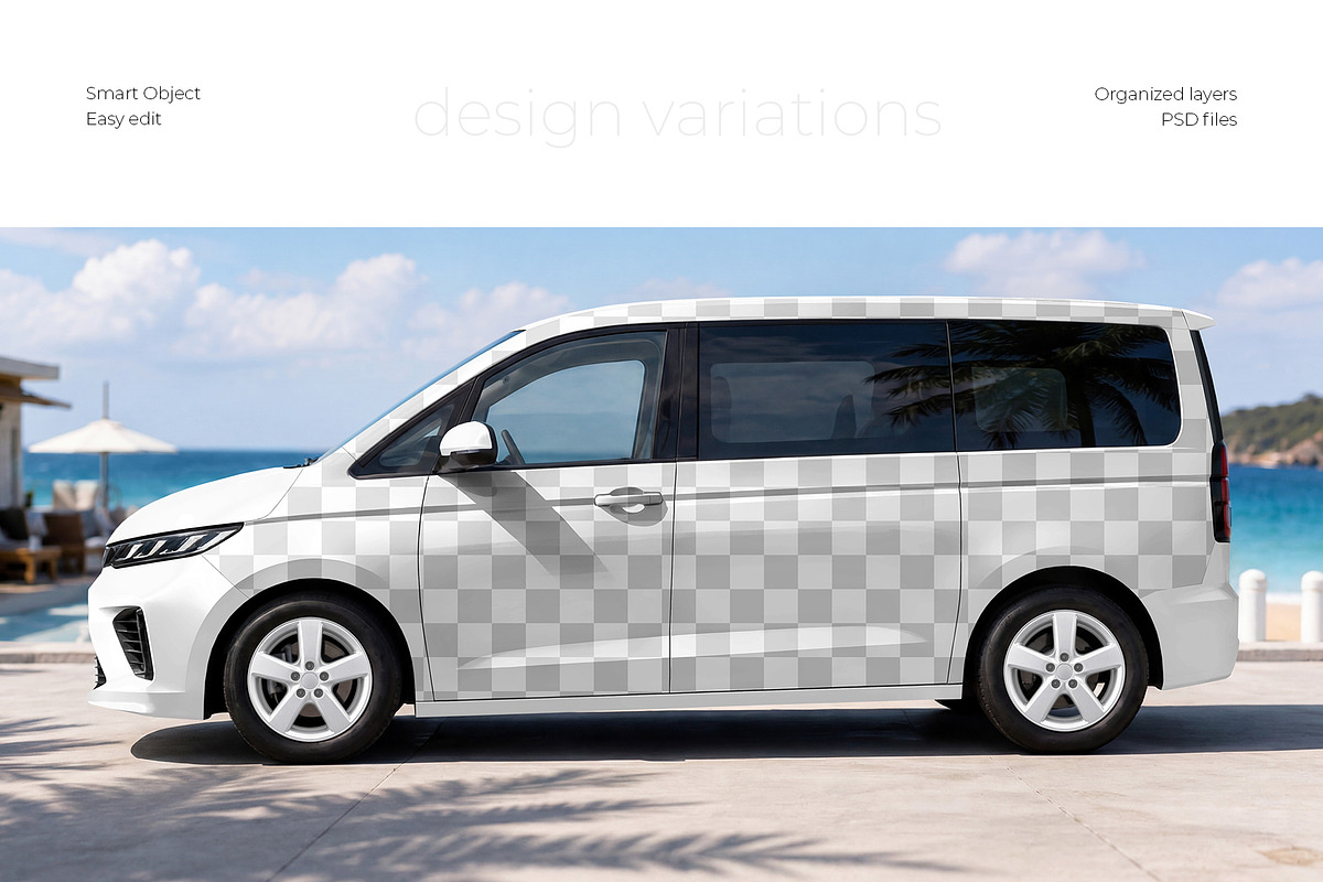 Van Mockup Set, an Advertising Mockup by Country4k (Photo 2 of 5)