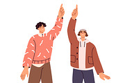 People look up, point with finger, a Person Illustration by Good Studio (Thumbnail 4 of 5)