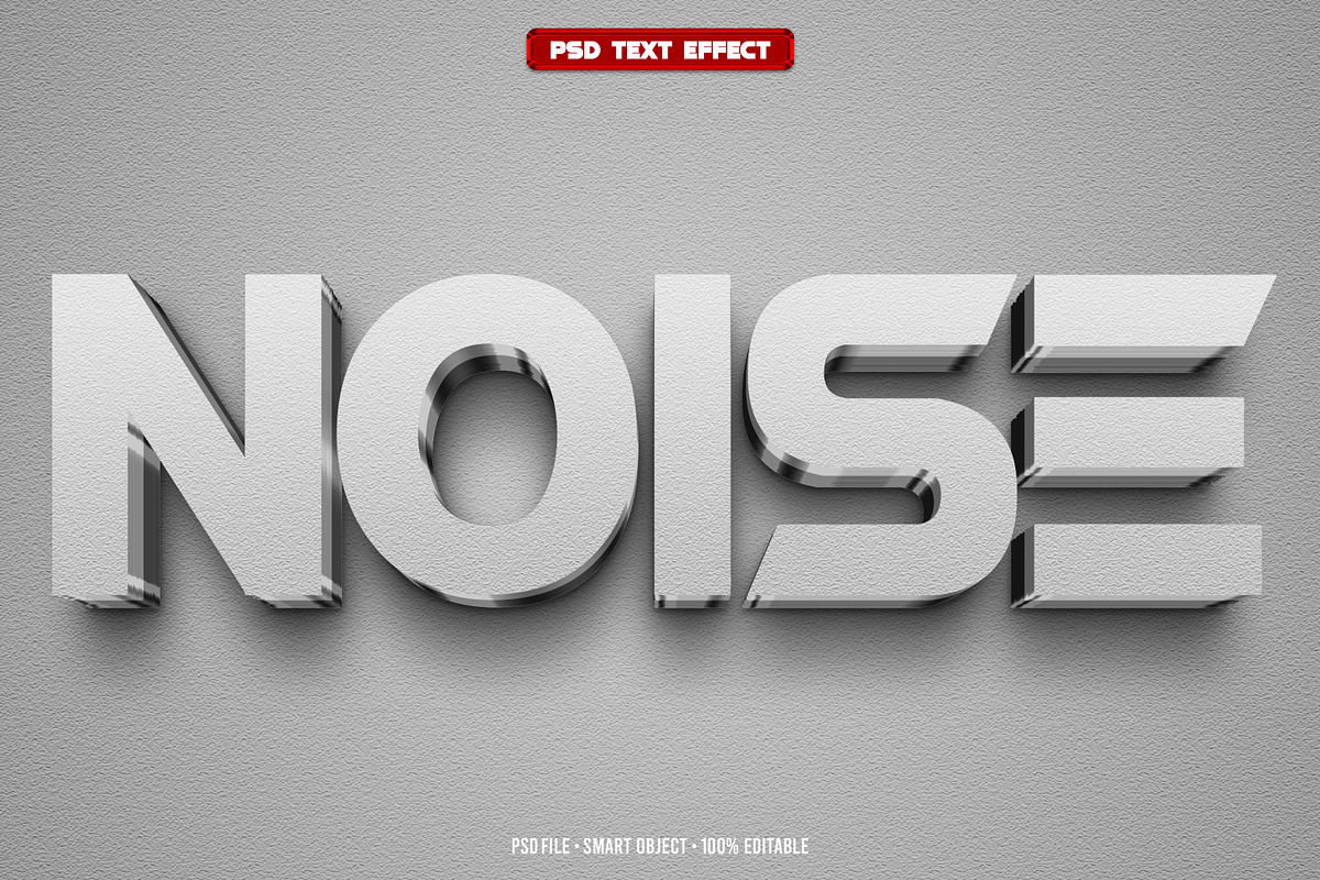 Noise 3D editable text effect, a Layer Style Add-On by Hello Muh (Photo 1 of 2)