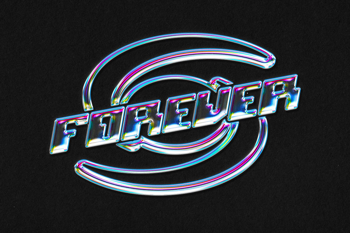 Frutiger Aero Chrome Text Effect, a Layer Style Add-On by Design Squad (Photo 2 of 4)