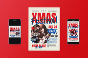 Red Xmas Festival Flyer Set, a Flyer Template by Aiyari Graphic (Thumbnail 1 of 3)