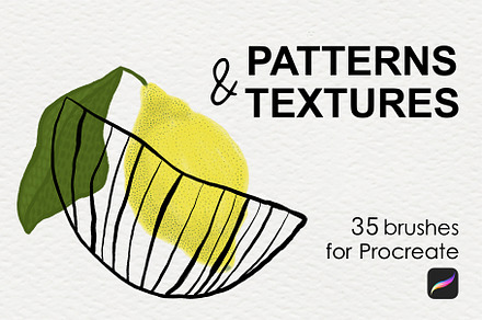 Patterns & textures brush Procreate