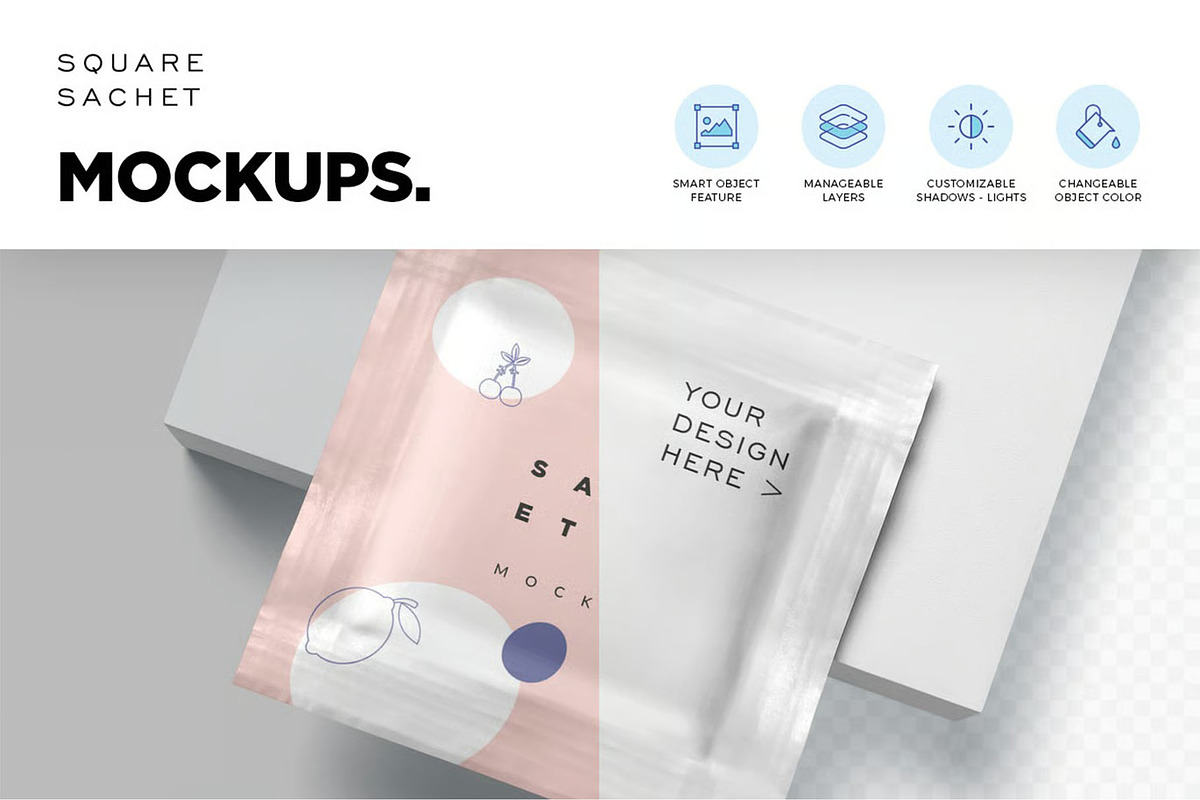 Sachet Mockup, a Packaging Mockup by megostudi0 (Photo 4 of 7)