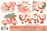 Groovy Christmas Sublimation Bundle, an Object Graphic by FatCat_Design (Thumbnail 1 of 7)