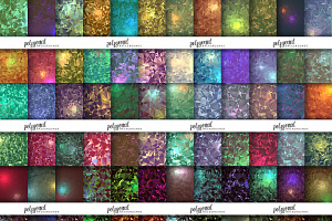 Set of 96 abstract polygonal