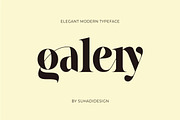 Galery - Elegant Modern Typeface, a Serif Font by suhadidesign (Thumbnail 1 of 15)