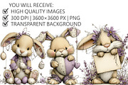 Whimsical Easter Bunny Clipart, an Illustration by Pixels.Craft (Thumbnail 2 of 3)
