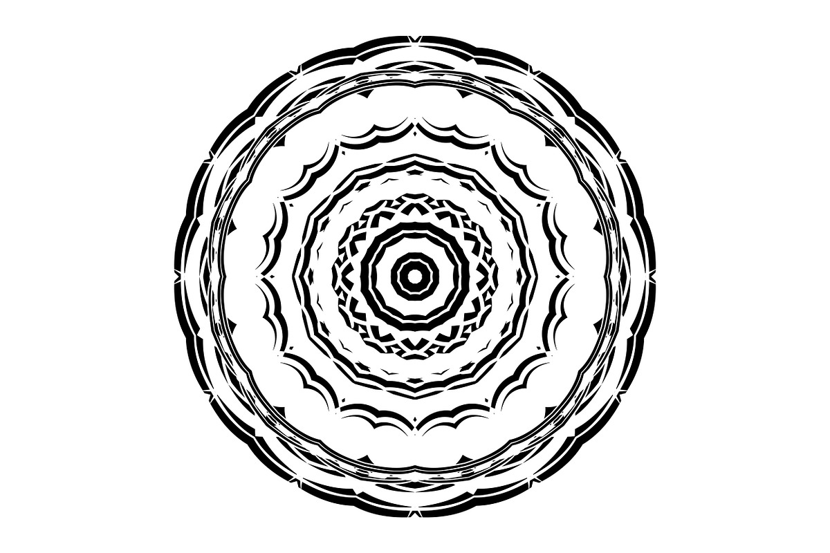 Modern Black and White Mandala Pack, a Decorative Illustration by NJ Himel (Photo 93 of 101)