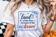 Preppy 4th of July Png, Land of Free, a Seasonal Illustration by Sublimation Artist (Thumbnail 6 of 9)
