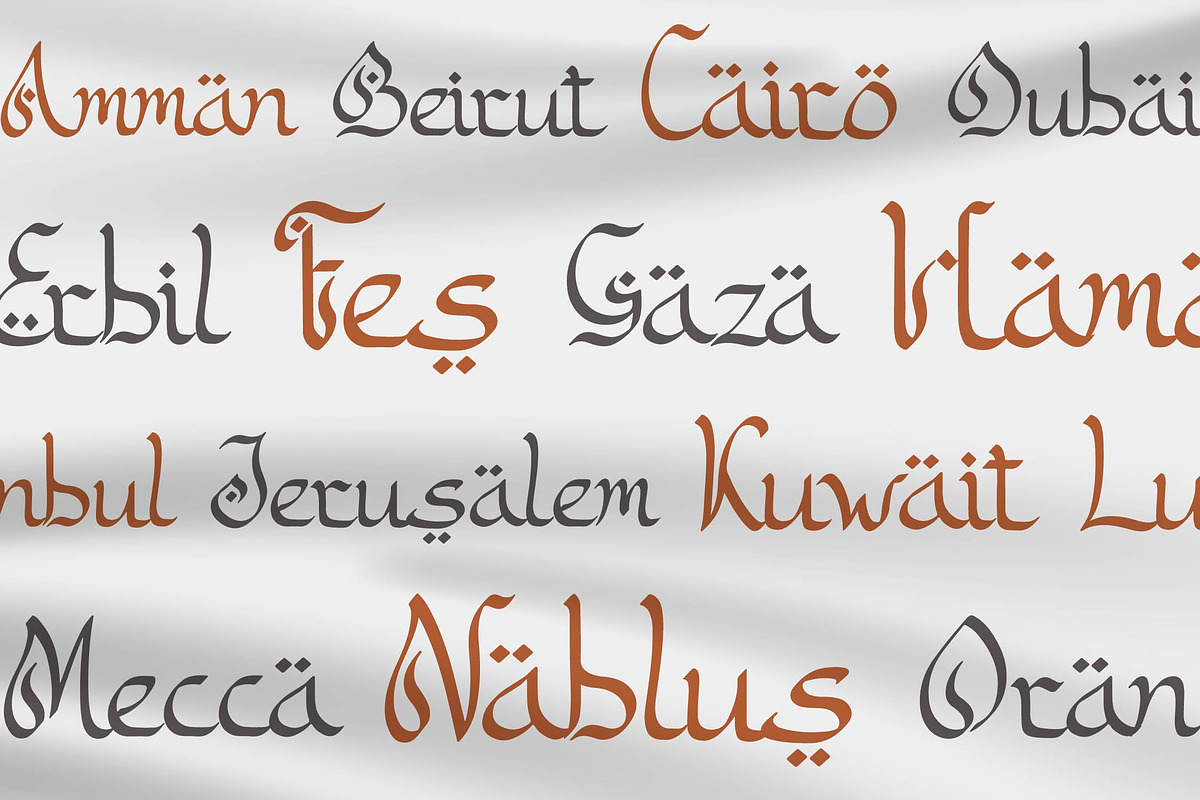 Mutafa’il | Arabic Style Typeface, a Script Font by gracetype_studio (Photo 7 of 14)