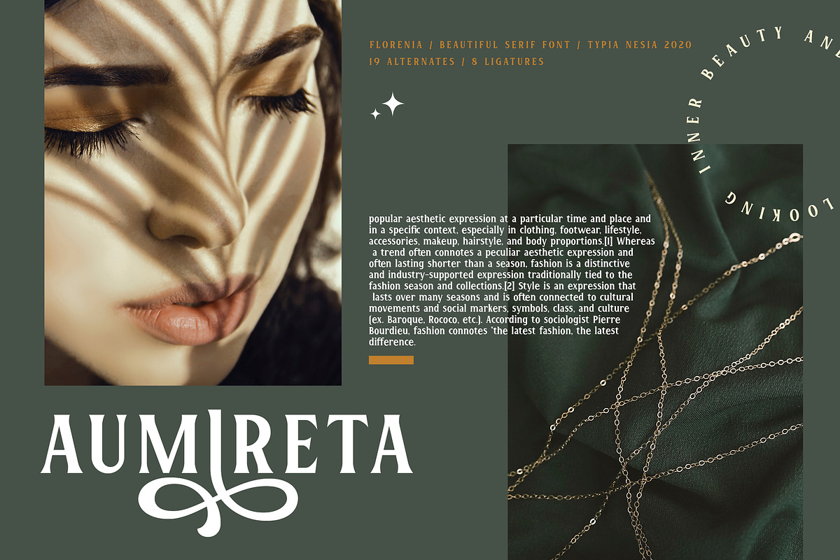 Florenia Display Serif, a Serif Font by Typia Nesia (Photo 5 of 11)