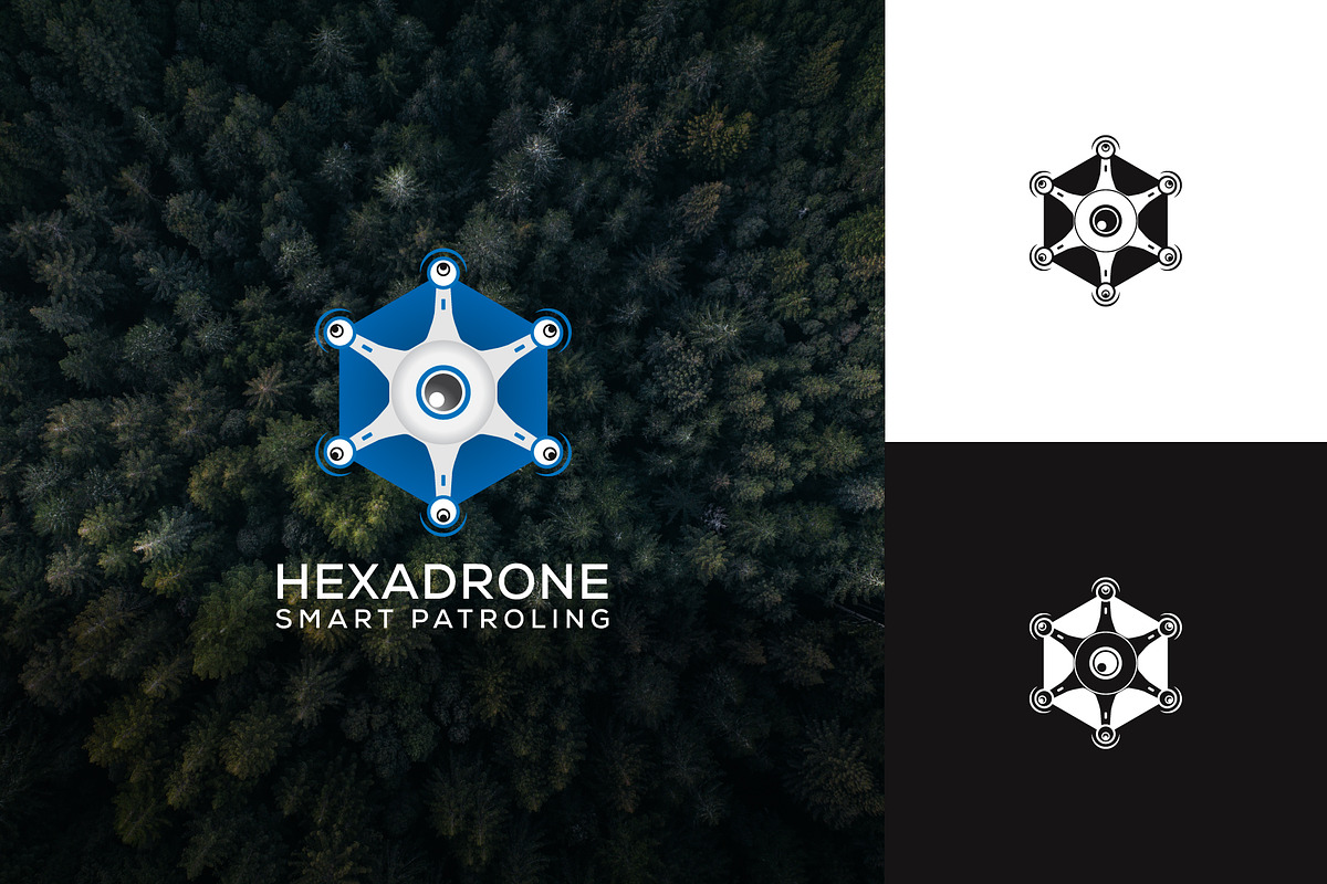 Hexa Drone Camera Logo, a Branding & Logo Template by mumair (Photo 1 of 3)