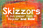 Skizzors, a Sans Serif Font by Fonthead Design (Thumbnail 1 of 2)